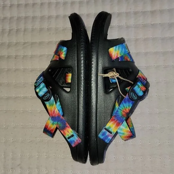 New Chaco Chillos Tie Dye Adjustable Strap Performance Sport Sandals Size Kids 2