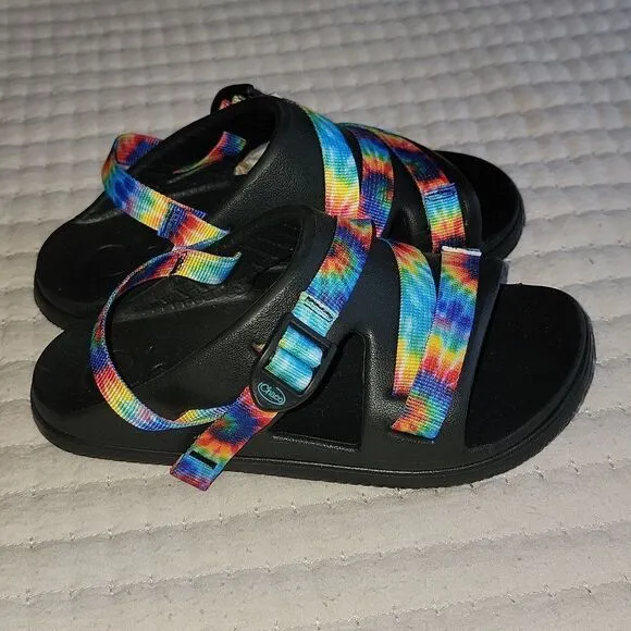 New Chaco Chillos Tie Dye Adjustable Strap Performance Sport Sandals Size Kids 2