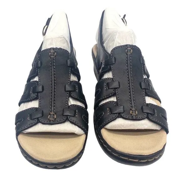 New Clarks Women's Lexi Marigold Low Heel Strappy Sandals 5.5 Black