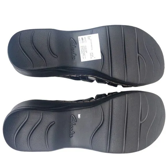 New Clarks Women's Lexi Marigold Low Heel Strappy Sandals 5.5 Black