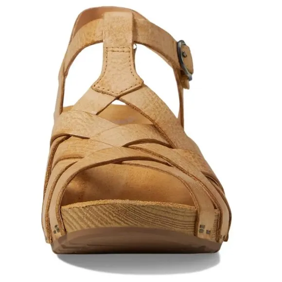 new DANSKO women's Tinley GENUINE LEATHER strappy sandals in tan 252