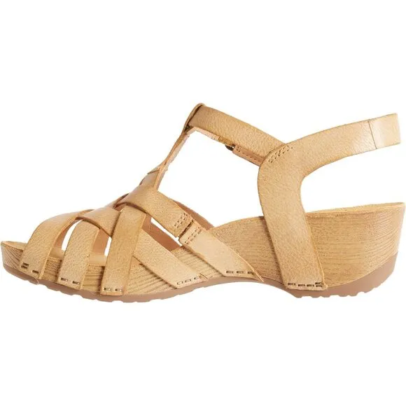 new DANSKO women's Tinley GENUINE LEATHER strappy sandals in tan 252