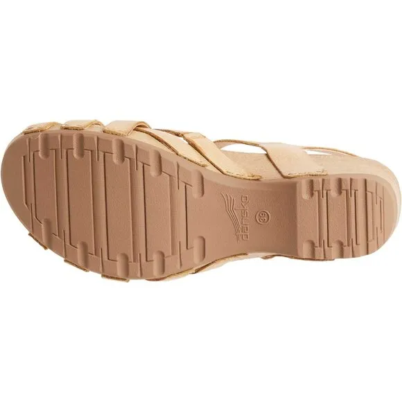 new DANSKO women's Tinley GENUINE LEATHER strappy sandals in tan 252
