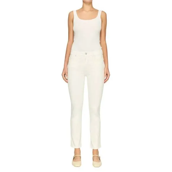 NEW DL1961 - WOMEN'S mara straight mid rise instasculpt ankle jean in white
