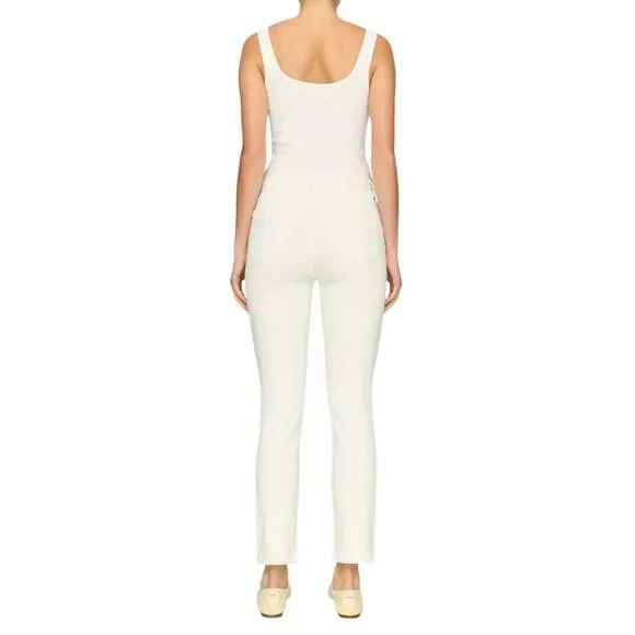 NEW DL1961 - WOMEN'S mara straight mid rise instasculpt ankle jean in white