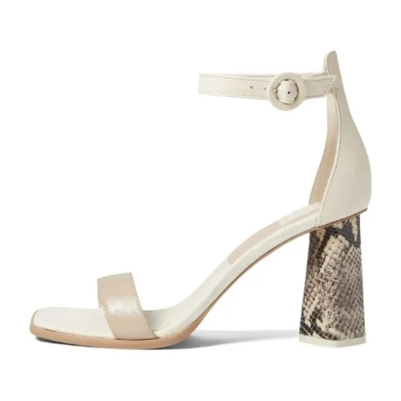 NEW Dolce Vita from Revolve Fionna Snake Embossed Block Heel Sandals Sz. 10