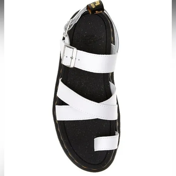 NEW Dr. Martens Women's Avery Hydro Toe Loop Platform Sandals in White size 8