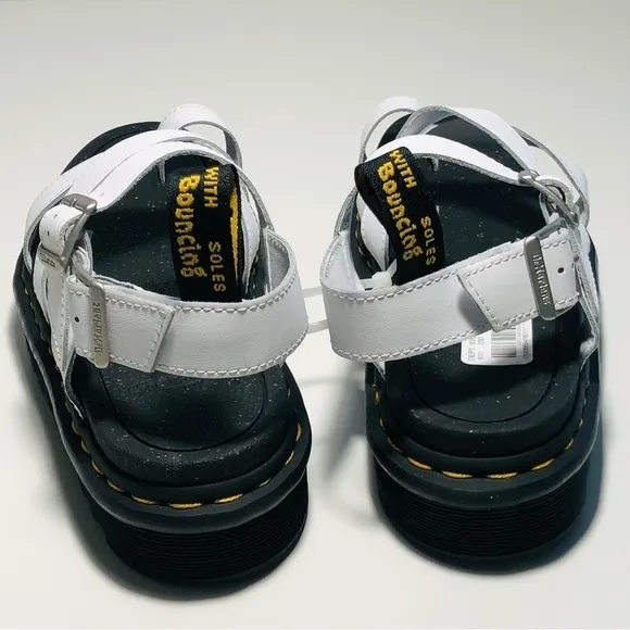 NEW Dr. Martens Women's Avery Hydro Toe Loop Platform Sandals in White size 8