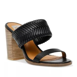 New DV DOLCE VITAWomen's Bambi Block-Heel Sandals leather braid high heel 5.5