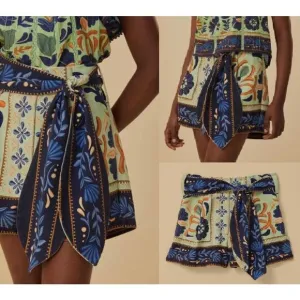 NEW Farm Rio Ocean Tapestry Shorts Size 25