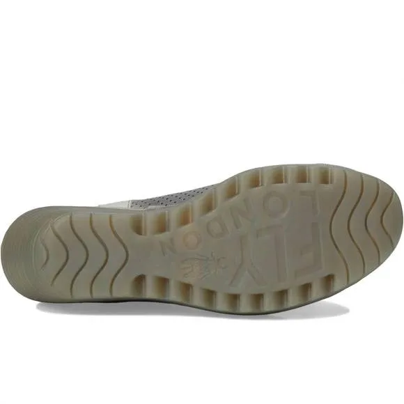 NEW FLY LONDON women's yuta617fly wedge sandal in silver/plomo