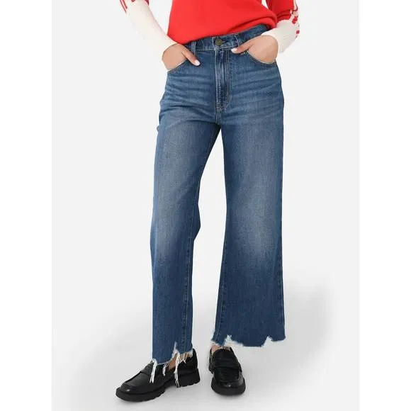 NEW FRAME women's relaxed straight jeans in beluga modern chew