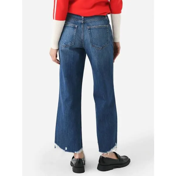 NEW FRAME women's relaxed straight jeans in beluga modern chew