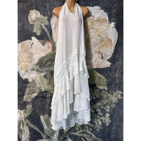 New Free People Slice Of Heaven Halter Midi Dress ENDLESS SUMMER Size Xs