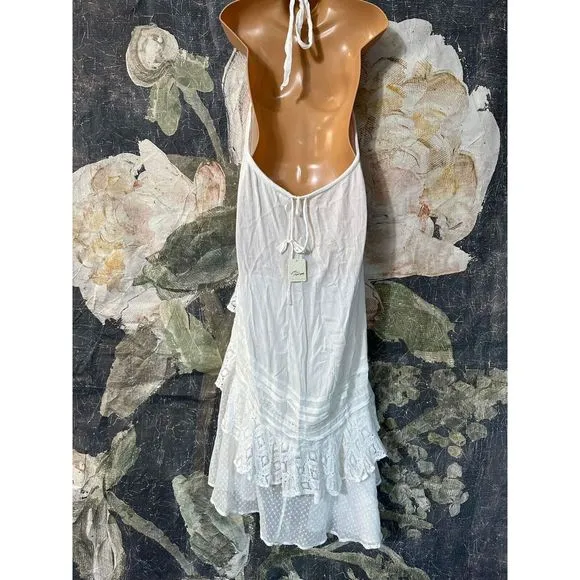New Free People Slice Of Heaven Halter Midi Dress ENDLESS SUMMER Size Xs