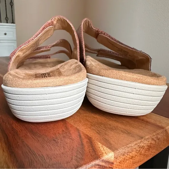 NEW Hälsa Brown Leather Three Strap Sandals Orthopedic Support Women’s 11 WIDE