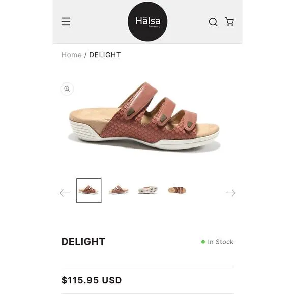 NEW Hälsa Brown Leather Three Strap Sandals Orthopedic Support Women’s 11 WIDE
