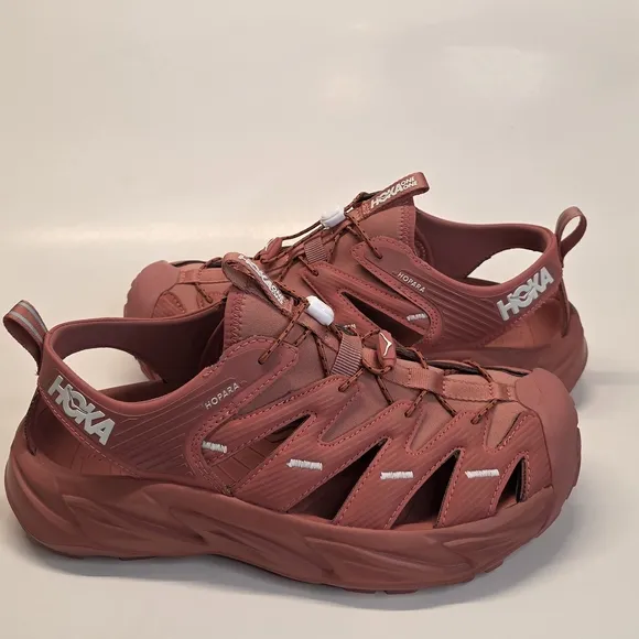 New Hoka One One Hopara Trail Hiking Sandals Brick Red - Men's Size 10.5