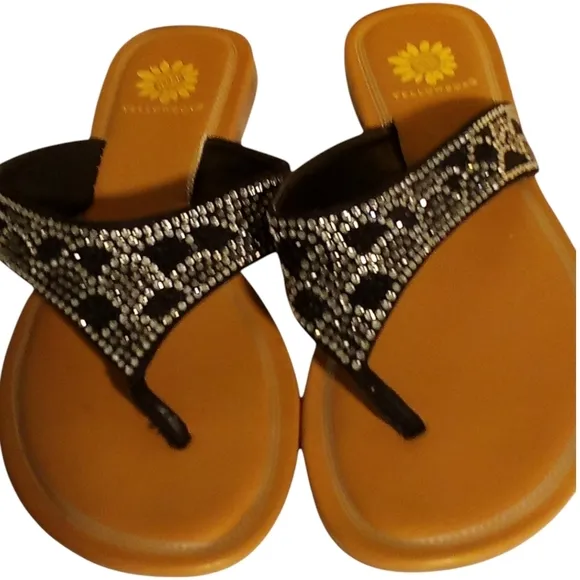 New in Box, YellowBox Sandals with Leather Insoles, Non-Slip Bottoms, Si…