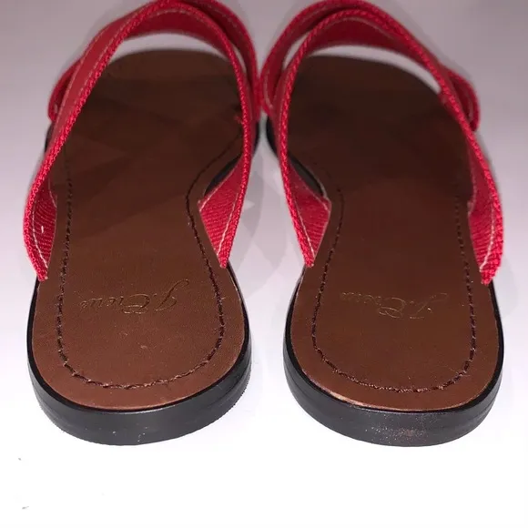 NEW J. Crew Skinny Stripe Webbing Flat Sandals