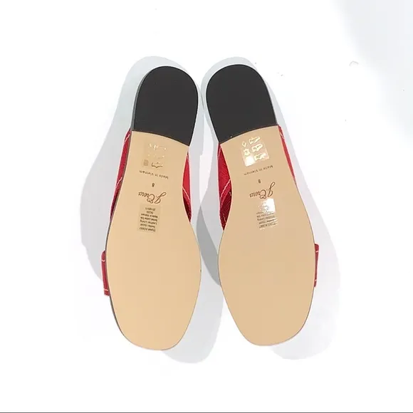 NEW J. Crew Skinny Stripe Webbing Flat Sandals