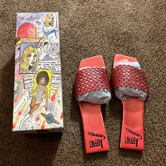 NEW Jeffrey Campbell dressy Sandals women’s size 9 coral/ Cora