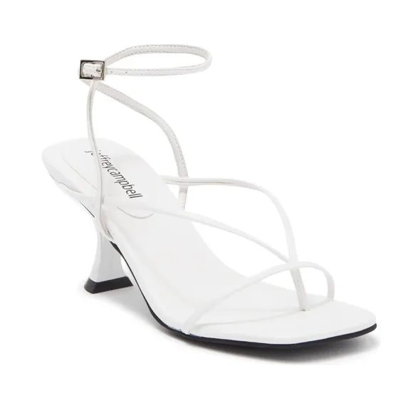 NEW Jeffrey Campbell Fluxx White Square Toe Sandals 9.5