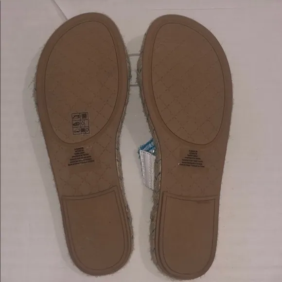 New Karl Lagerfeld Beaded Espadrille Slide Sandals