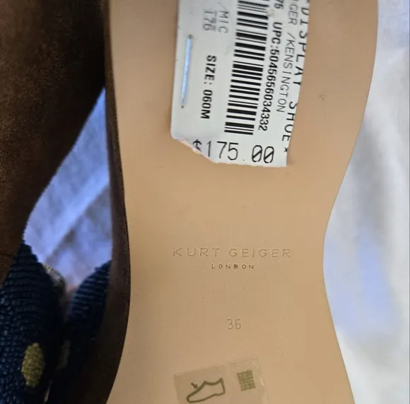 NEW Kurt Geiger London, the Kensington Slip On Wedge Mule Sandals