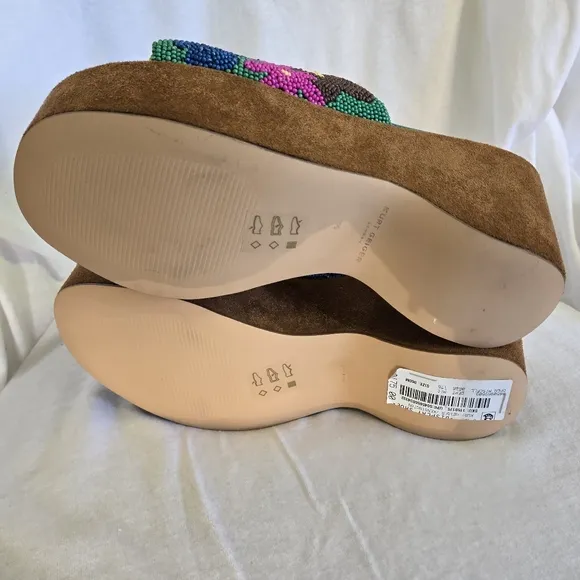 NEW Kurt Geiger London, the Kensington Slip On Wedge Mule Sandals