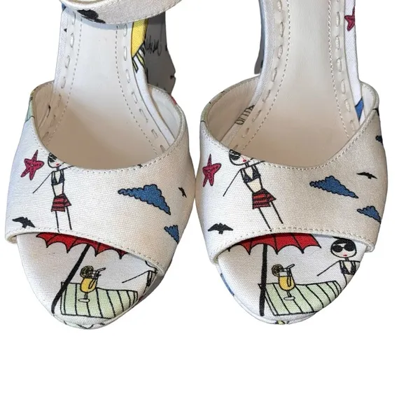 NEW Limited Edition Alice   Olivia Stella Travel Wedge Sandals size 6,5