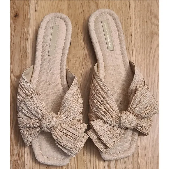 New Loeffler Randall .Daphne Slide Sandal Size 9 Natural