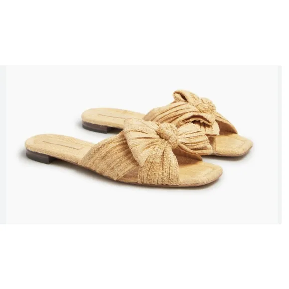 New Loeffler Randall .Daphne Slide Sandal Size 9 Natural