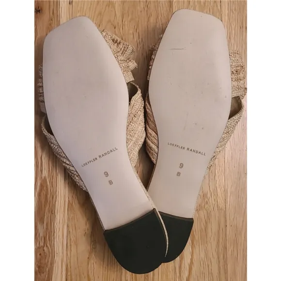 New Loeffler Randall .Daphne Slide Sandal Size 9 Natural
