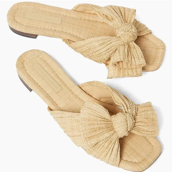 New Loeffler Randall .Daphne Slide Sandal Size 9 Natural