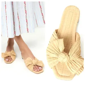 New Loeffler Randall .Daphne Slide Sandal Size 9 Natural