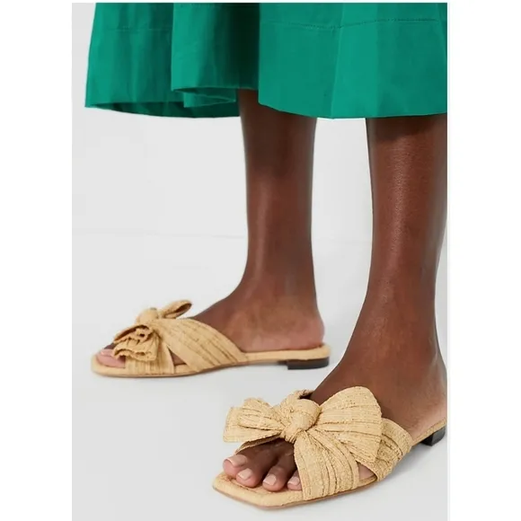 New Loeffler Randall .Daphne Slide Sandal Size 9 Natural