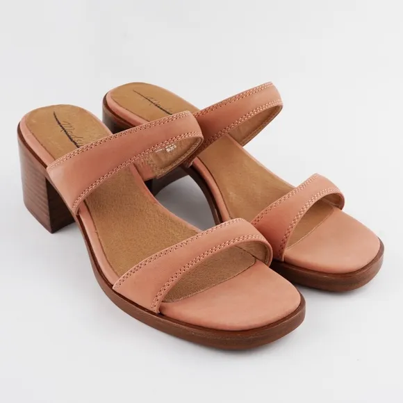 New MADEWELL Size 9 The Saige Double-Strap Sandal in Nubuck Leather in Pink