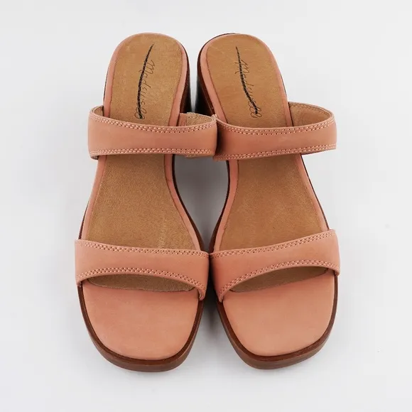 New MADEWELL Size 9 The Saige Double-Strap Sandal in Nubuck Leather in Pink