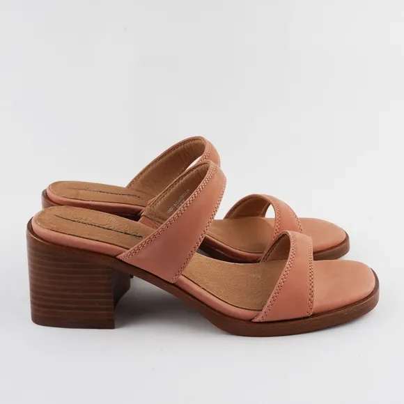 New MADEWELL Size 9 The Saige Double-Strap Sandal in Nubuck Leather in Pink