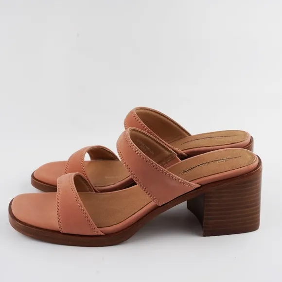 New MADEWELL Size 9 The Saige Double-Strap Sandal in Nubuck Leather in Pink