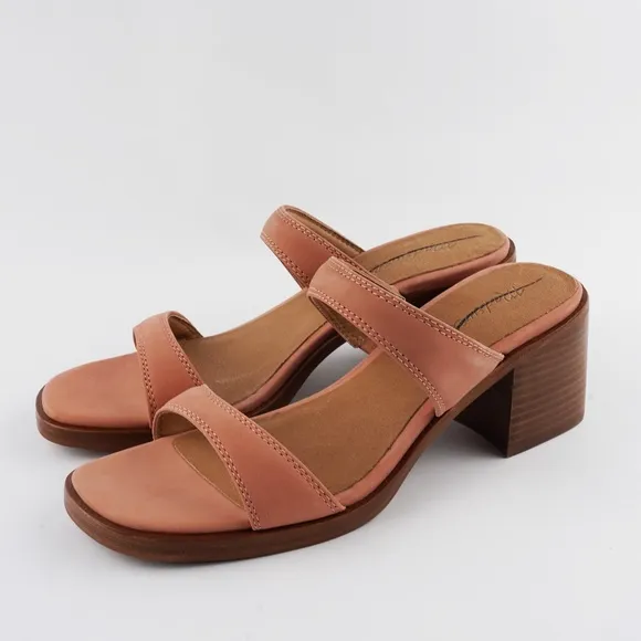 New MADEWELL Size 9 The Saige Double-Strap Sandal in Nubuck Leather in Pink