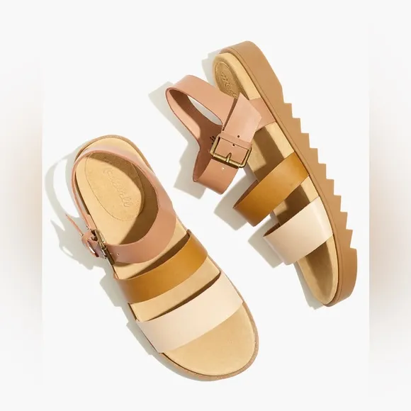 New Madewell The Addie Sandal in Colorblock