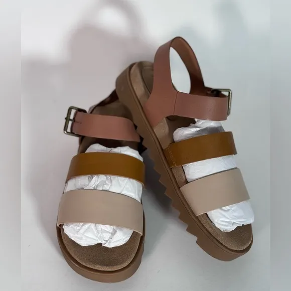 New Madewell The Addie Sandal in Colorblock