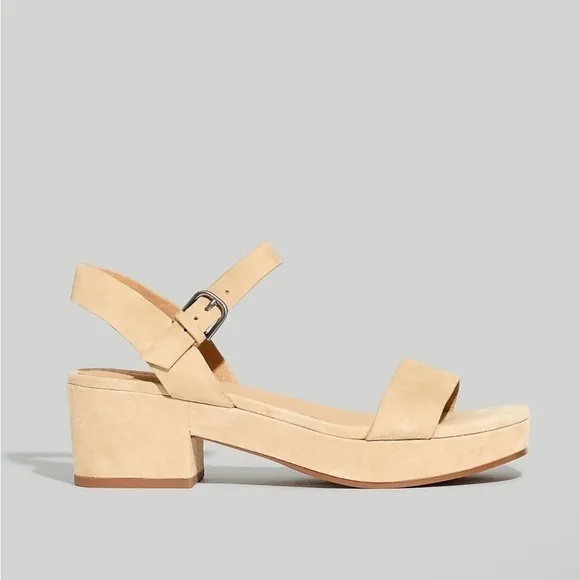 NEW Madewell The Lina Platform Sandal in Suede NH880