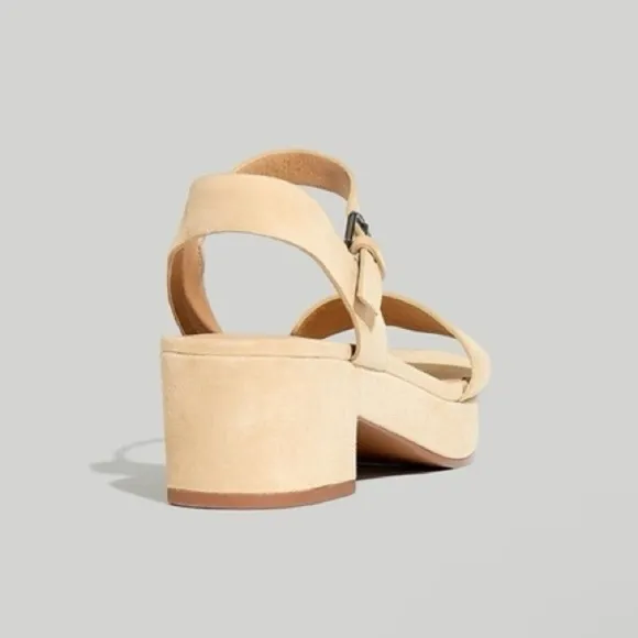 New Madewell The Lina Platform Sandal in Suede Size 7