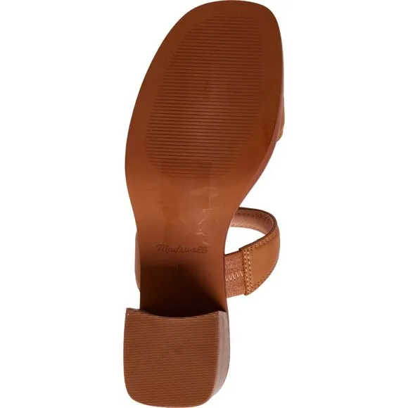 New MADEWELL The Saige Double-Strap Sandal in Leather in Desert Camel 253