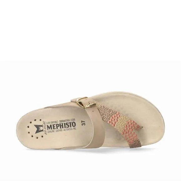 NEW MEPHISTO helenka women's studded walking sandal in sand