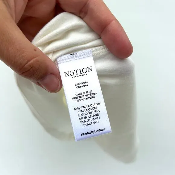 New Nation LTD Jac Muscle Tank Dress Porcelain Ivory White Shirt Mini Small