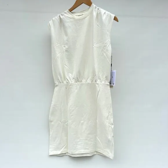 New Nation LTD Jac Muscle Tank Dress Porcelain Ivory White Shirt Mini Small